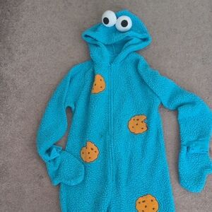 Unisex Sesame Street Blue Cookie Monster Union Suit